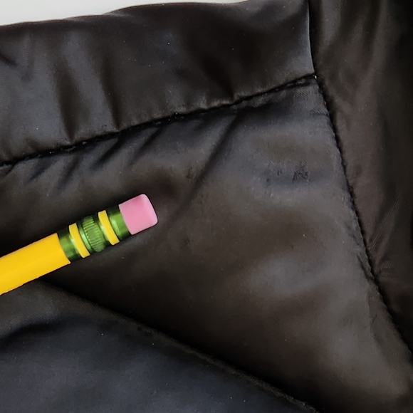 Goose Down Vest Quilted Puffer Black Fall Winter Outdoors Cabincore Warm Medium - Picture 12 of 14